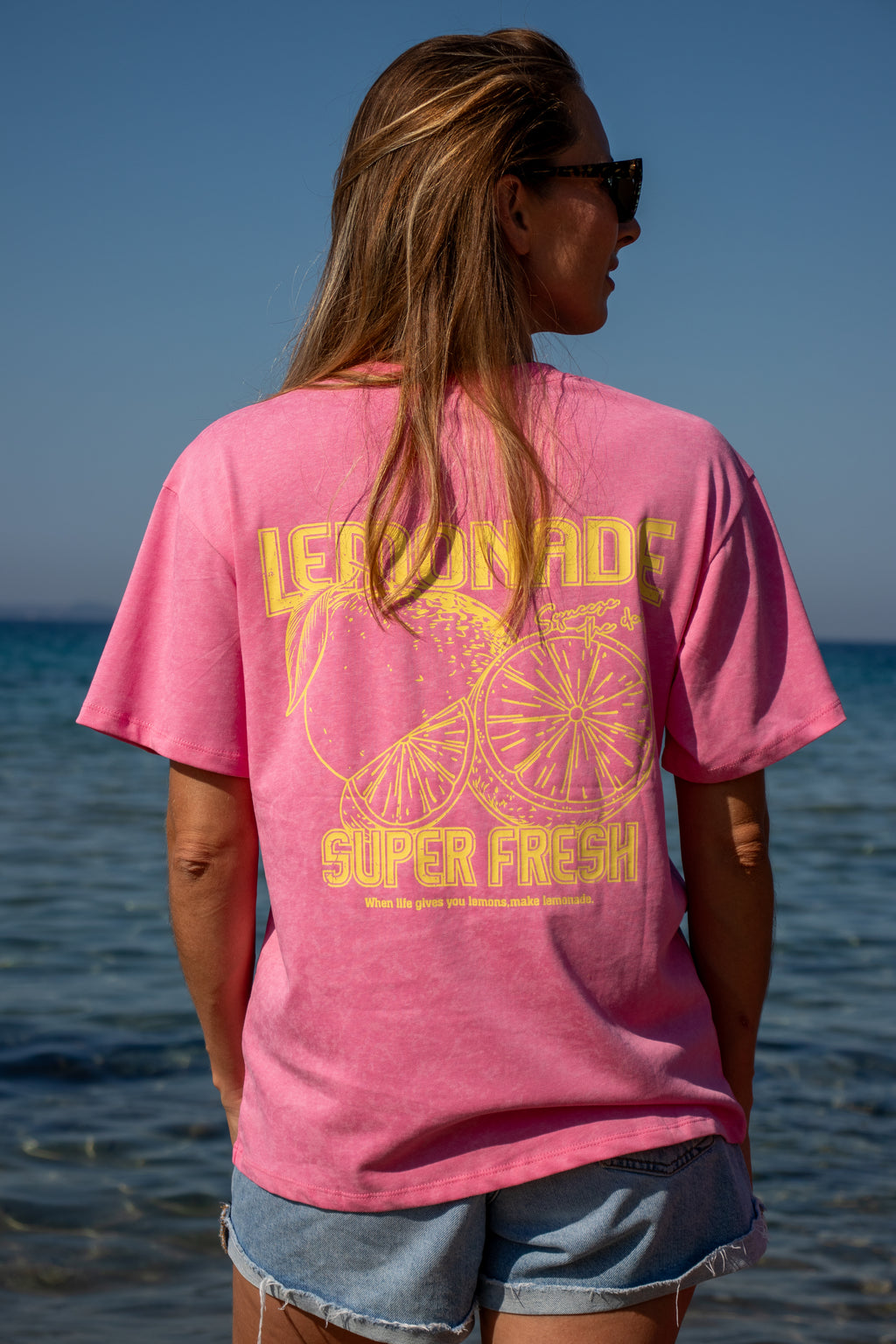 T-shirt LEMONADE rose femme