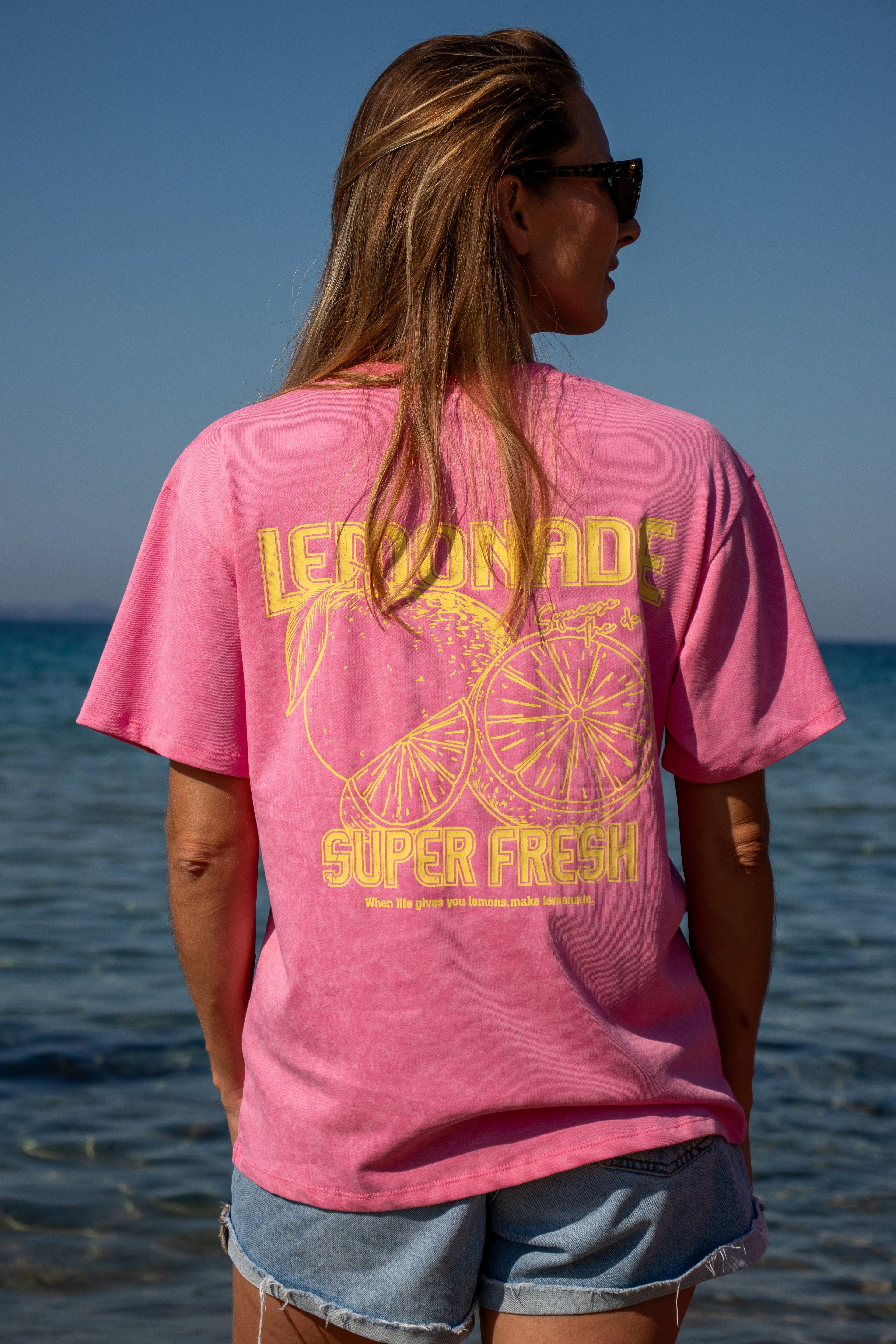 T-shirt LEMONADE rose femme