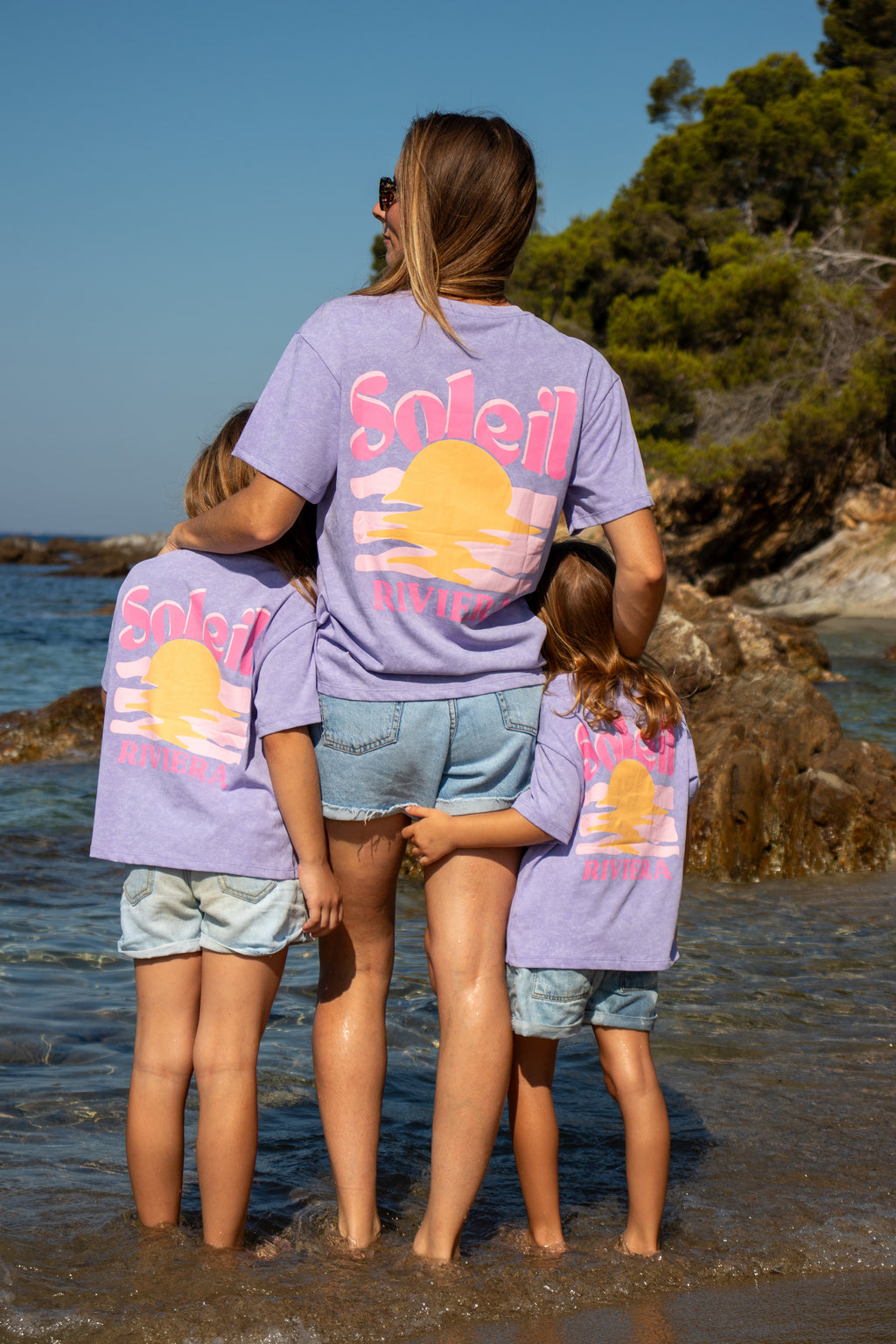 T-shirt SOLEIL RIVIERA violet enfant