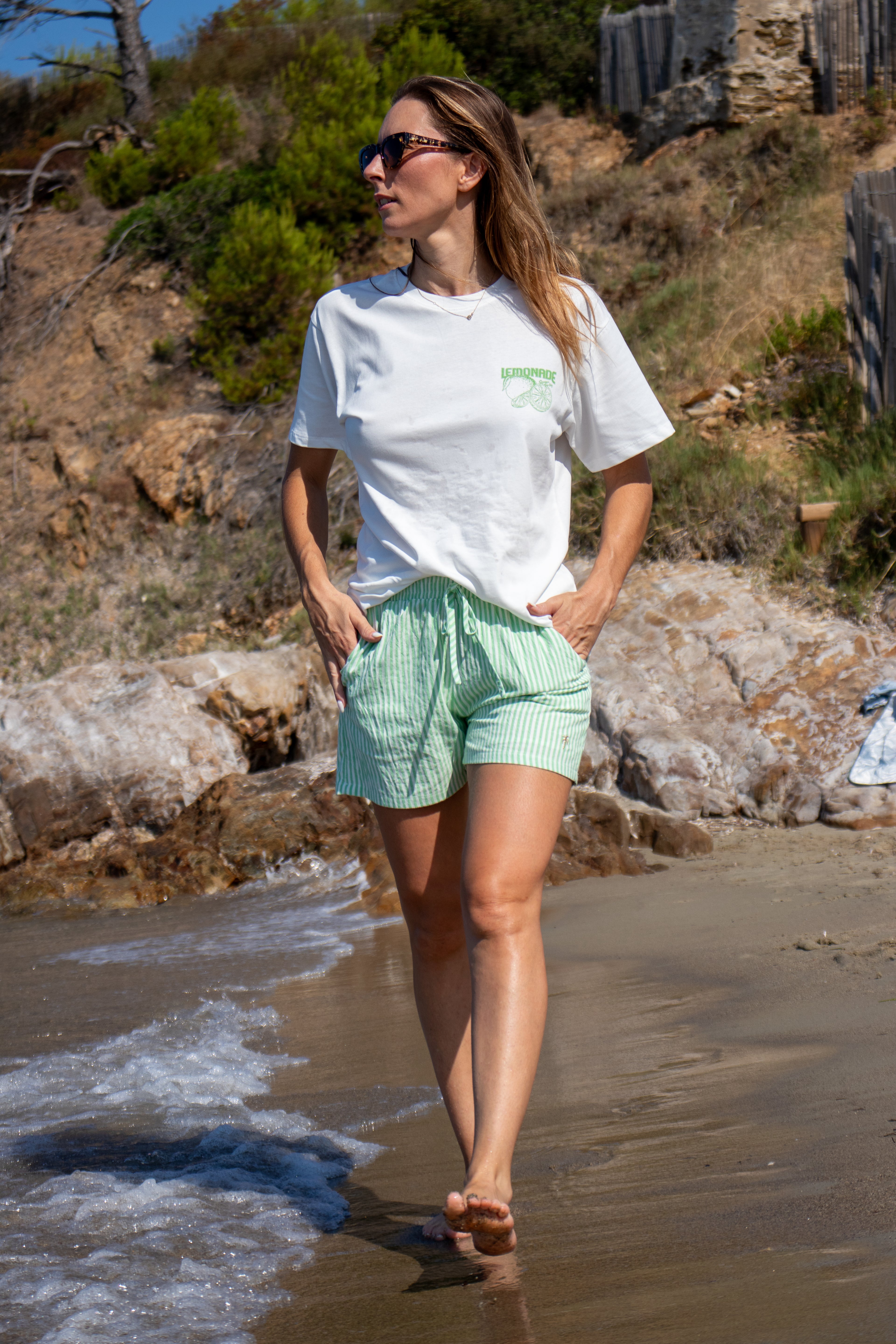 T-shirt LEMONADE blanc femme