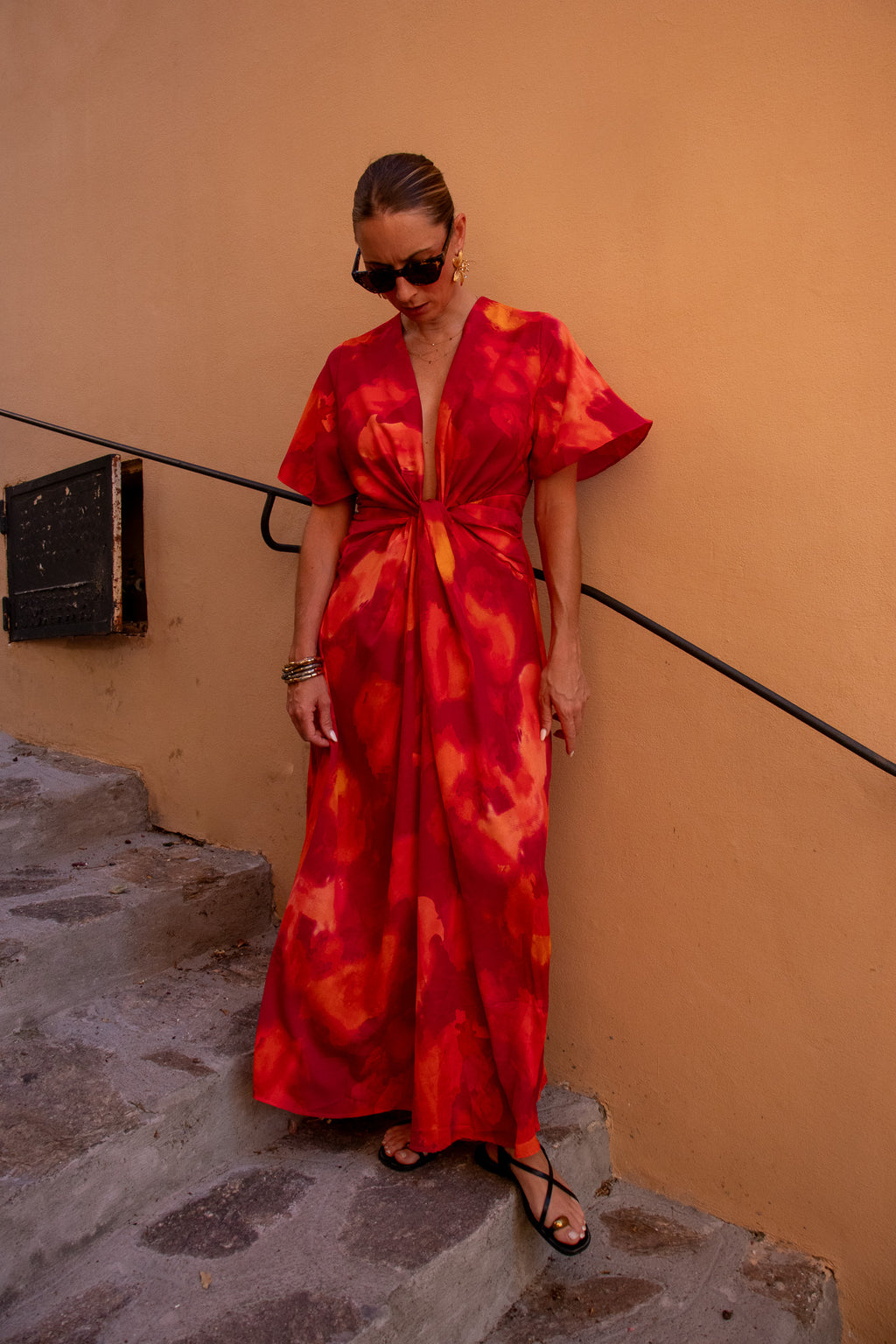 Robe SUNSET fuchsia & orange