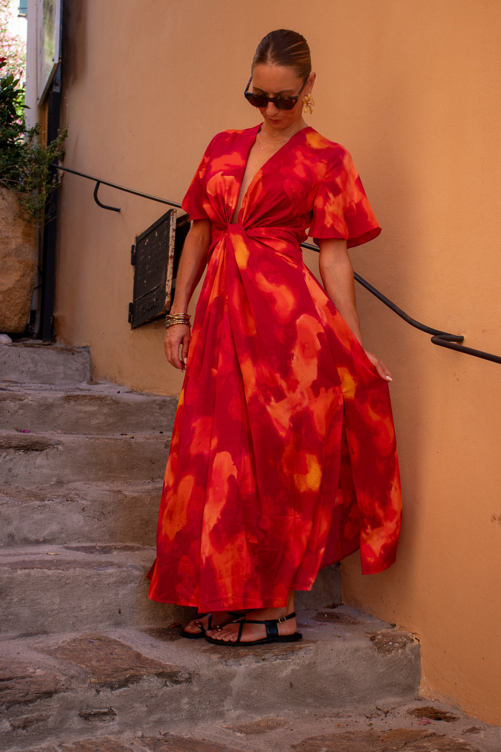 Robe SUNSET fuchsia & orange