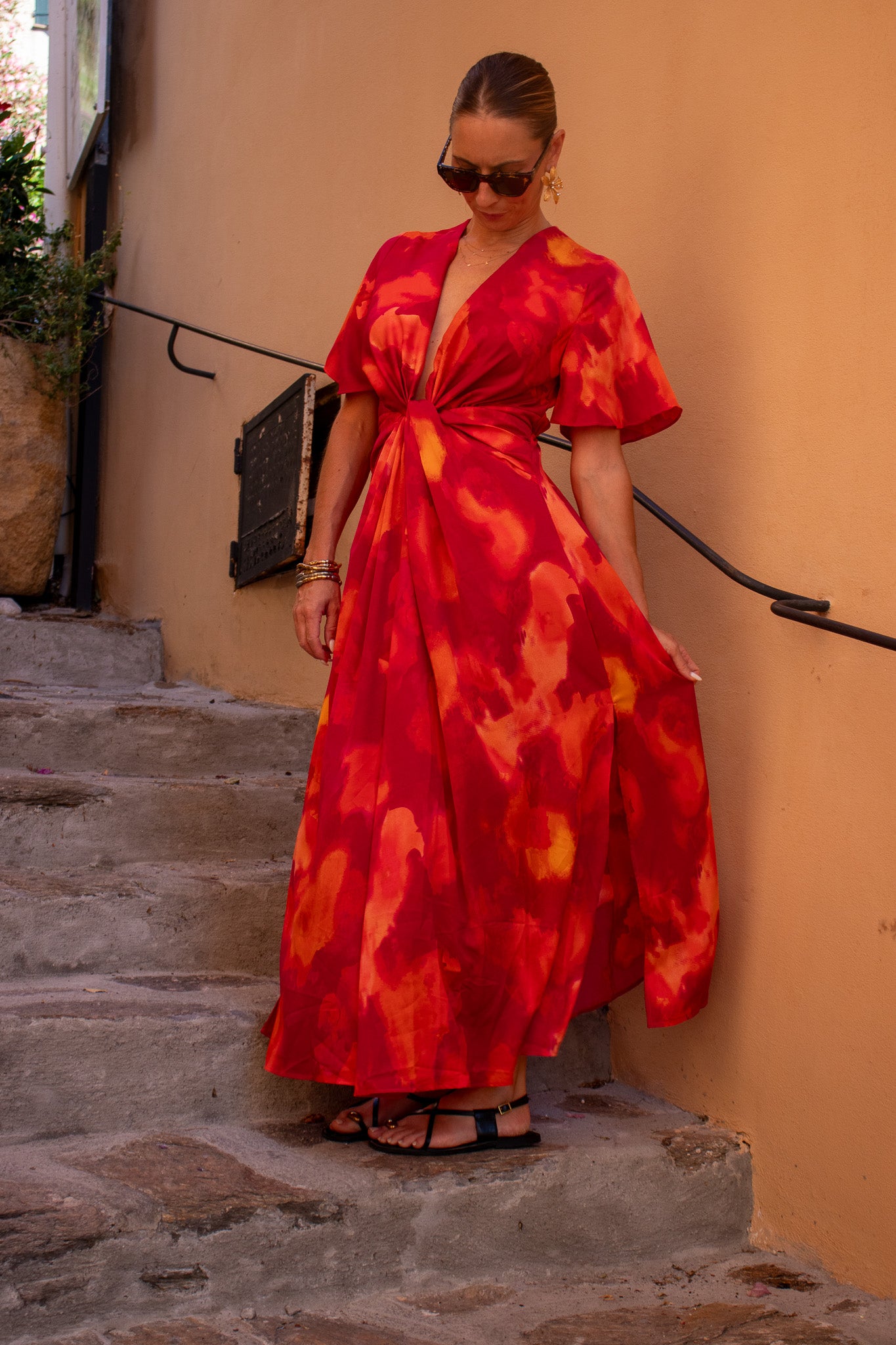 Robe SUNSET fuchsia & orange