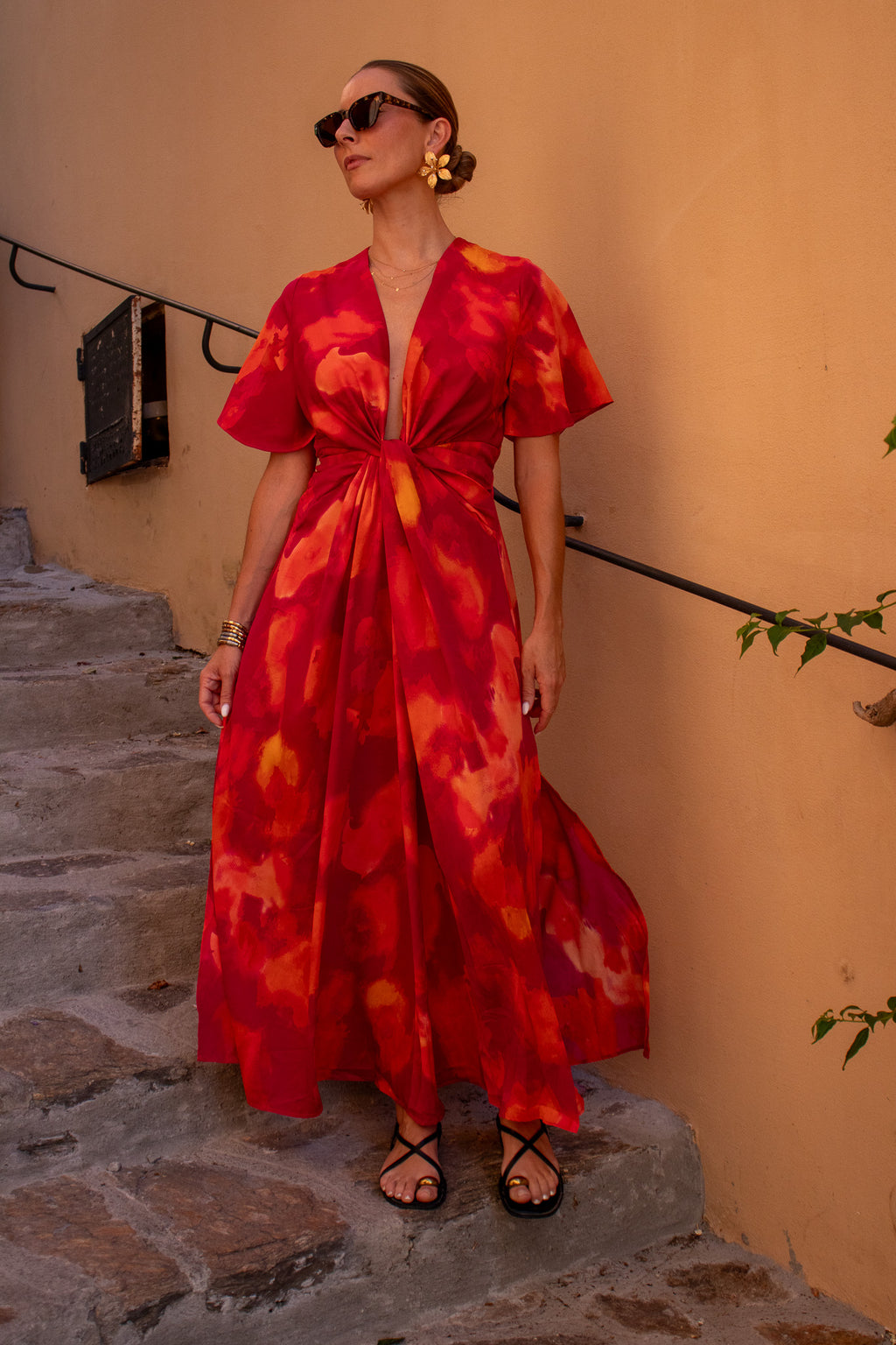 Robe SUNSET fuchsia & orange