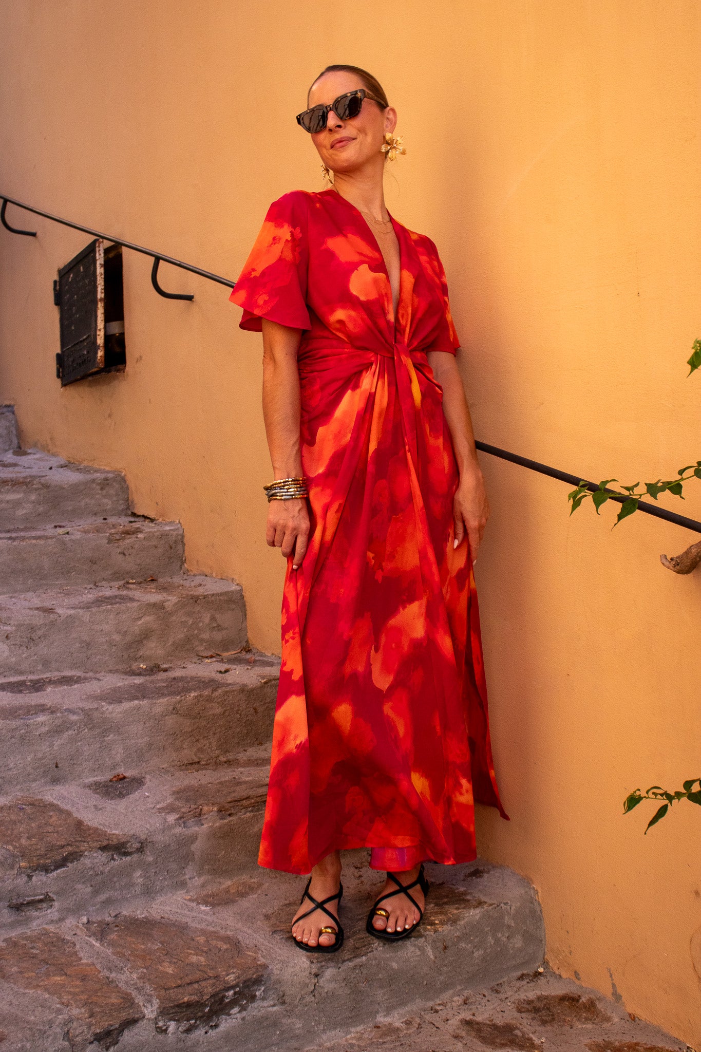 Robe SUNSET fuchsia & orange