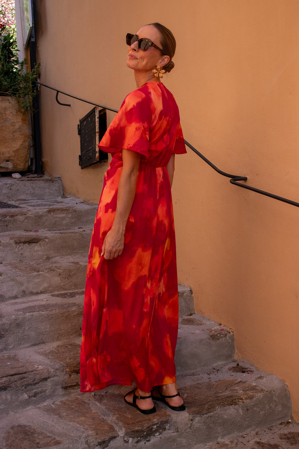 Robe SUNSET fuchsia & orange