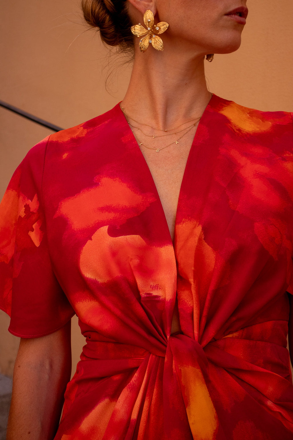 Robe SUNSET fuchsia & orange